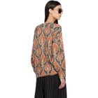 R13 Black & Red Printed Oversized Sweater