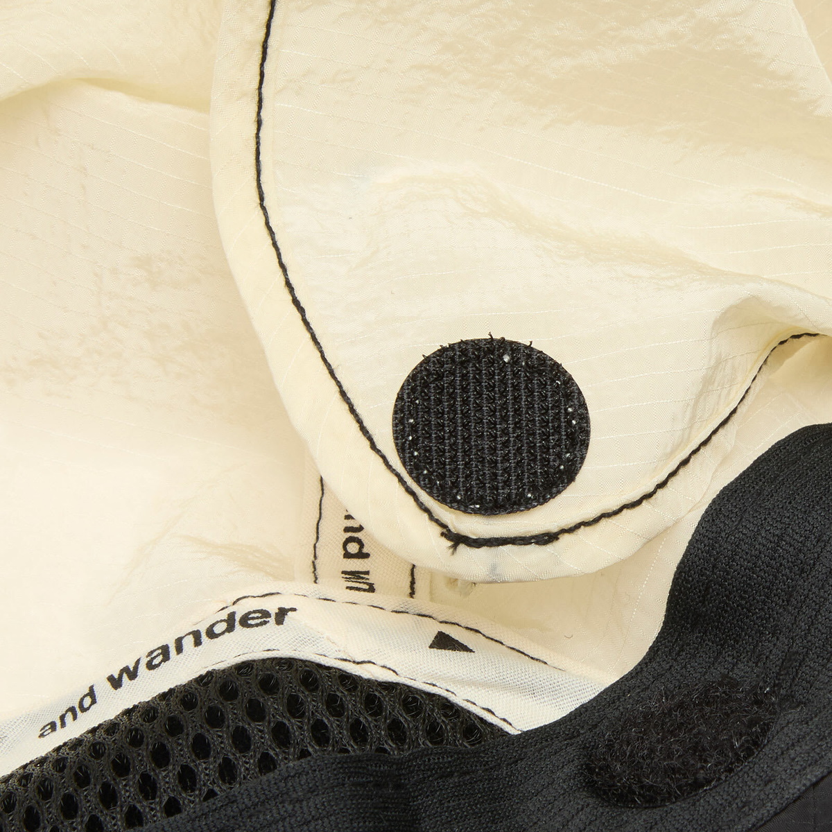 and wander Men's x ROA Ripstop Wind Cap in Off White 