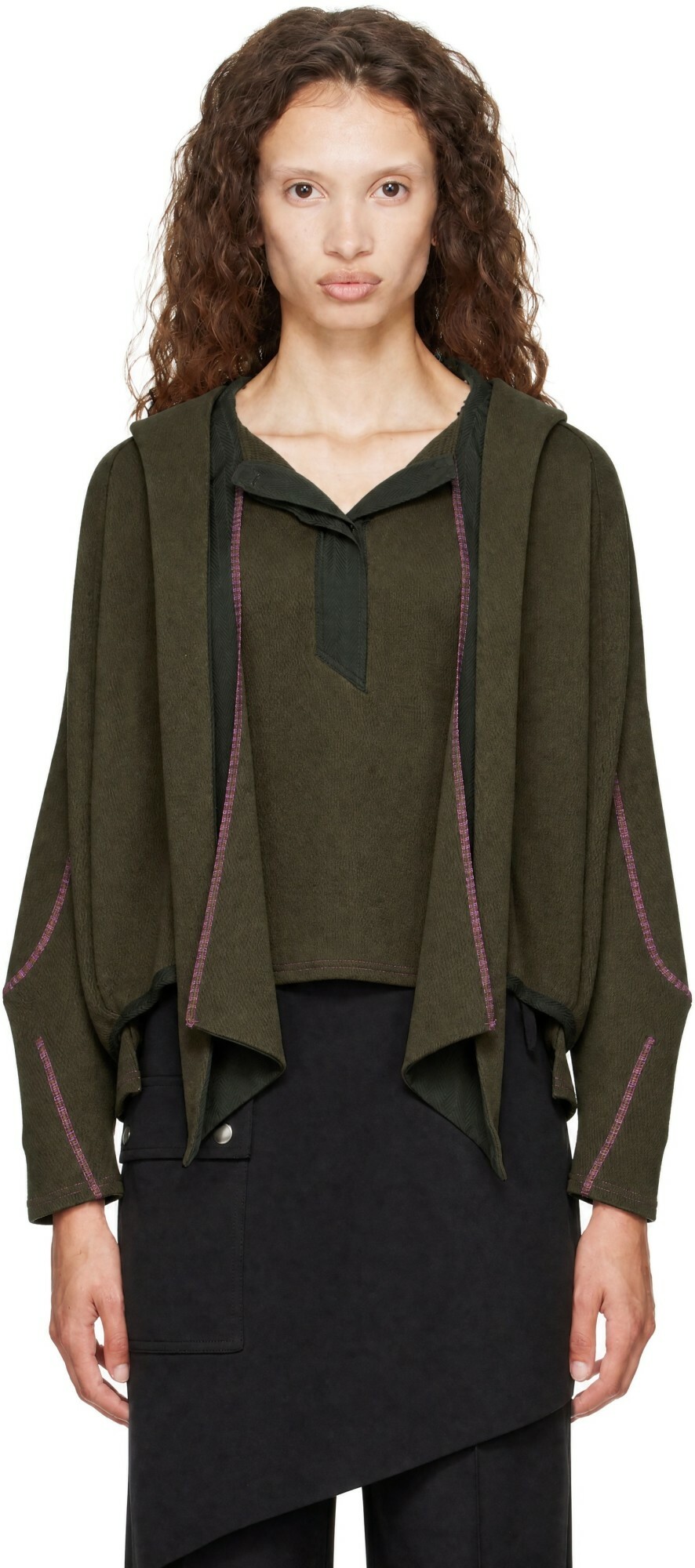 Kiko Kostadinov Khaki Petrel Pullover Hoodie