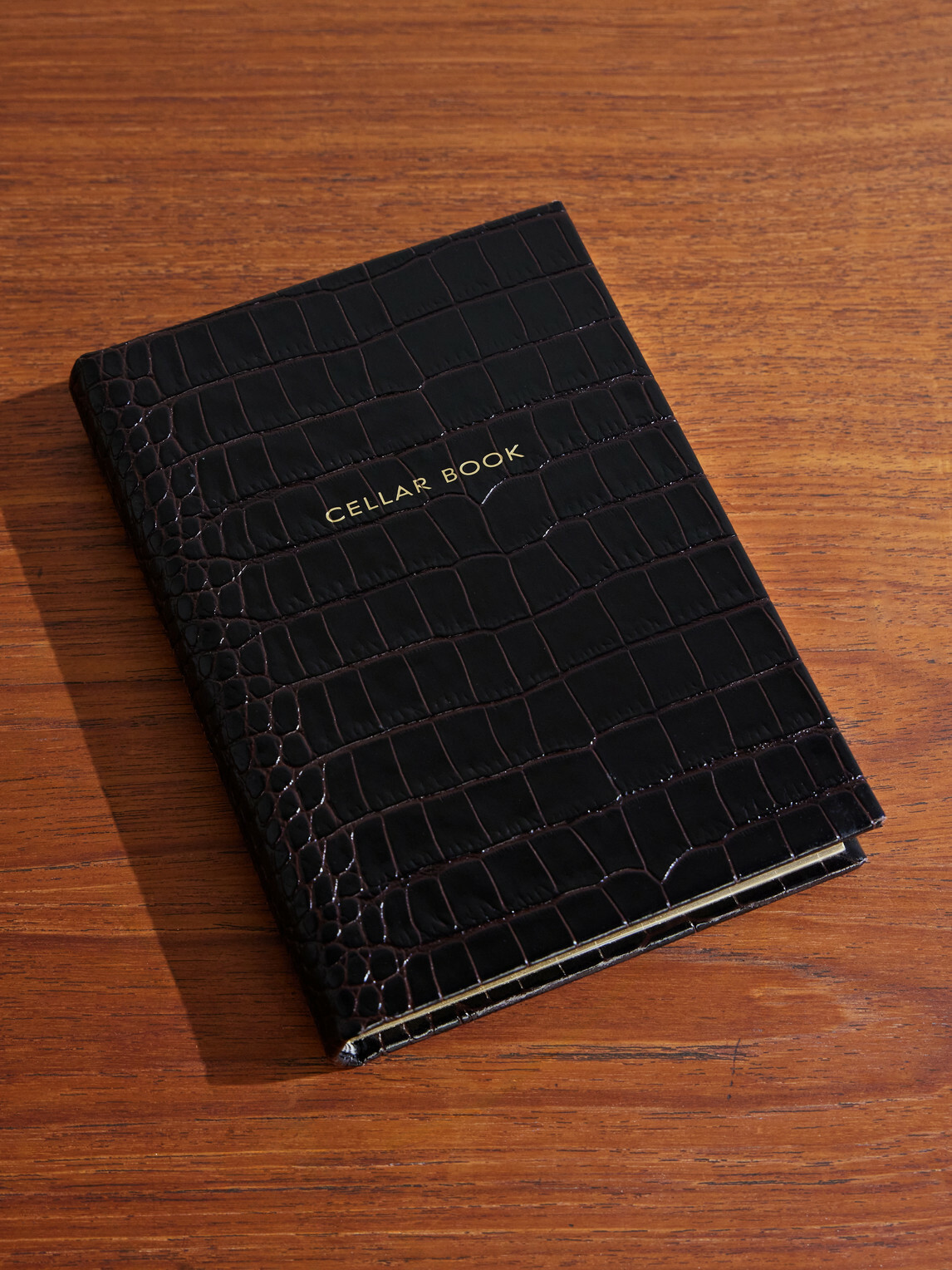 Smythson - Cellar Book Croc-Effect Leather Notebook
