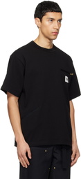 sacai Black Carhartt WIP Edition Cotton Jersey T-shirt