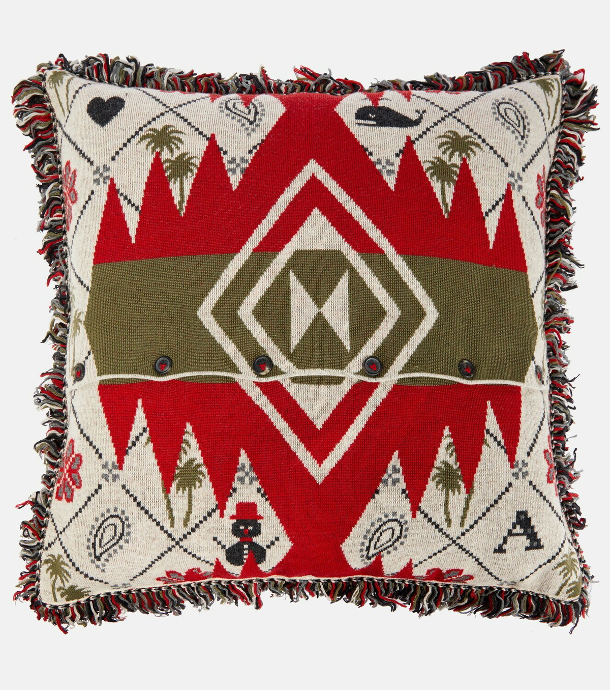 Alanui - Icon wool-blend jacquard cushion