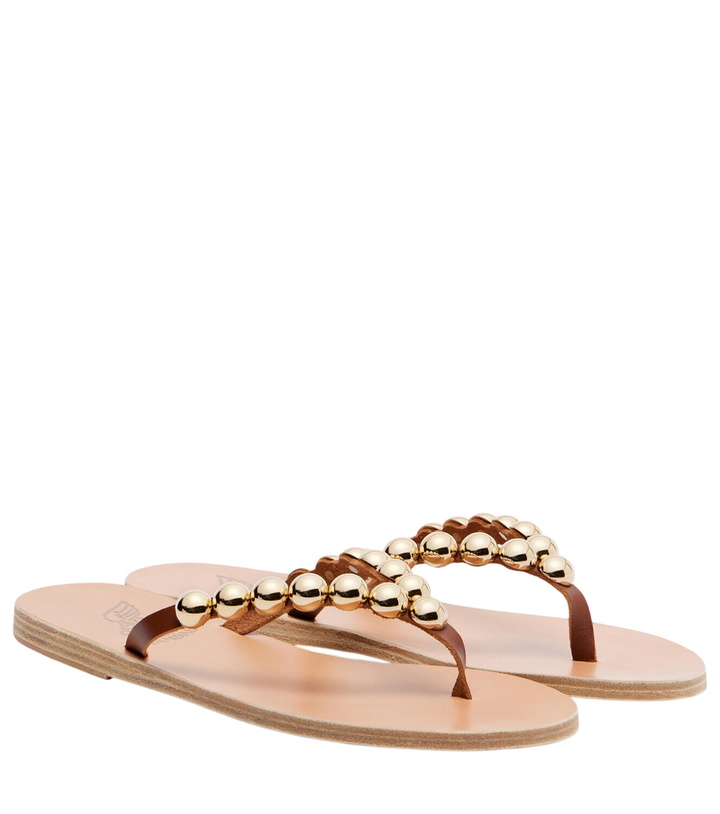 Photo: Ancient Greek Sandals Endoxi studded leather thong sandals