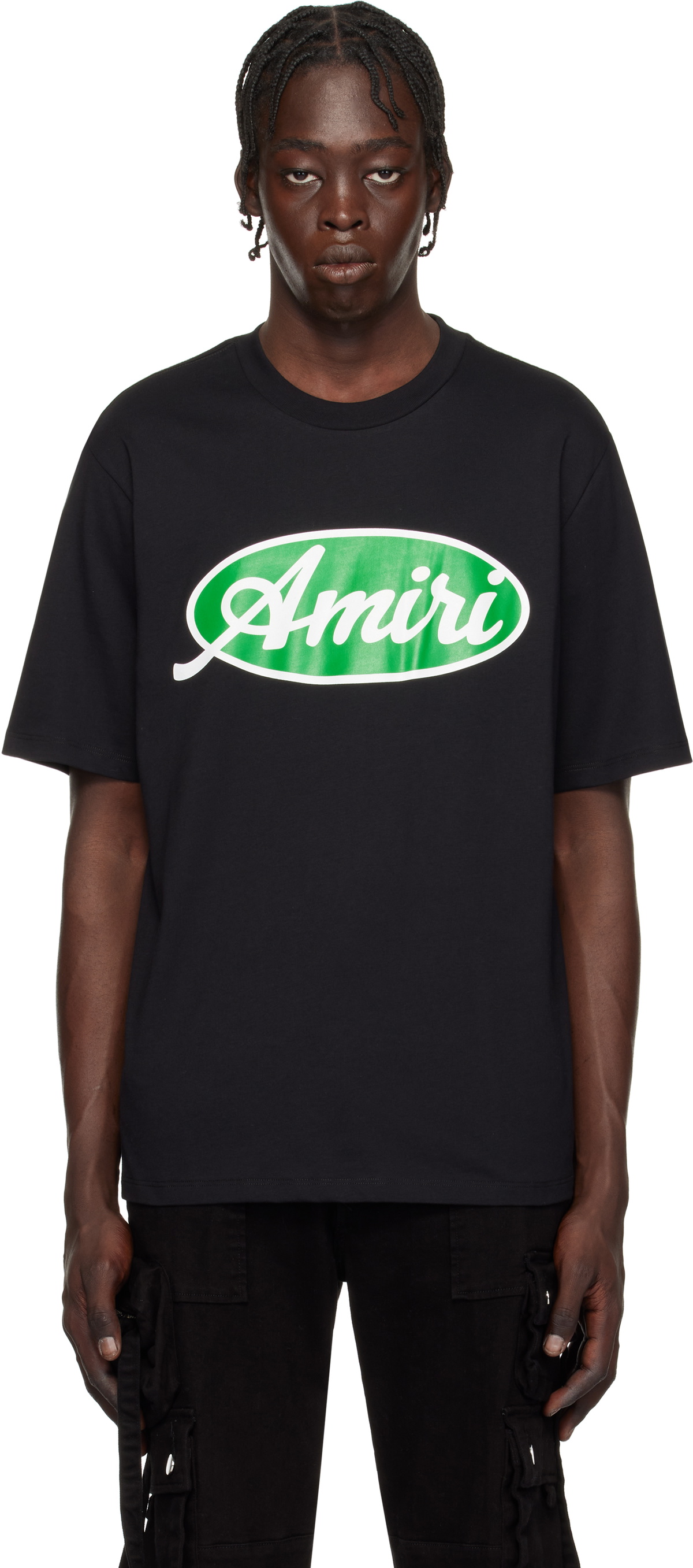【関税込み】AMIRI ブラック Amiri Oval Tシャツ AMIRI Black 'Amiri' Oval T-shirt Amiri