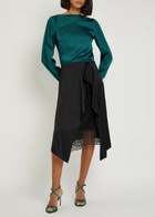 Erdem Draped Crepe de Chine top Green Dark