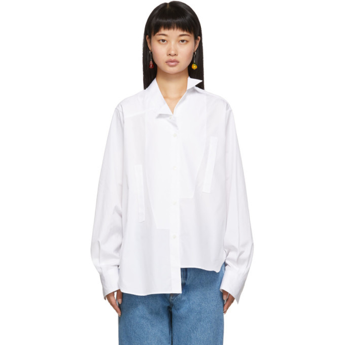 Loewe White Asymmetric Shirt Loewe