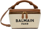 Balmain Beige & Brown B-Army Vanity Case Bag