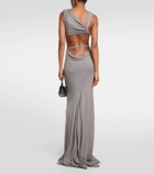 Entire Studios Draped cotton-blend jersey bra top