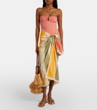 Eres Croquant striped cotton and silk beach cover-up