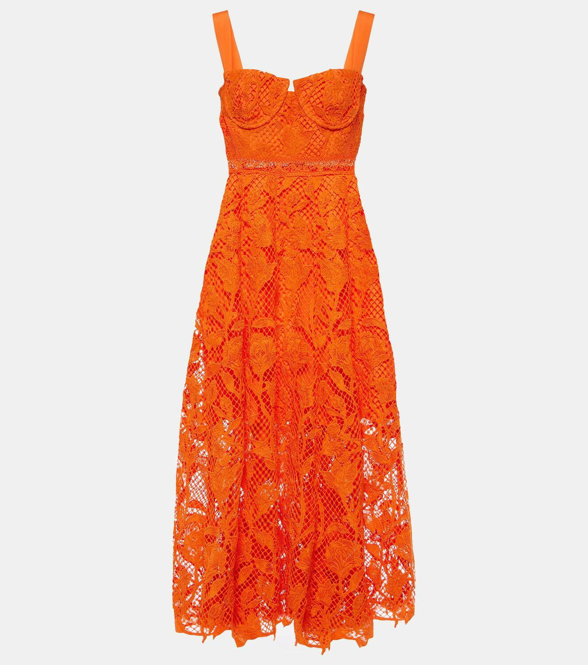 Self-Portrait Lace bustier midi dress Self-Portrait