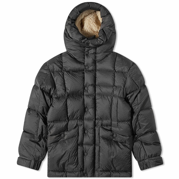 Photo: Moncler Grenoble Men's Danz Shearling Lined Hooded Down Jacket in Black