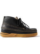 Visvim - Canoe Moc II-Folk Full-Grain Leather Boots - Black