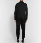 Thom Browne - Black Slim-Fit Grosgrain-Trimmed Loopback Cotton-Jersey Suit - Black