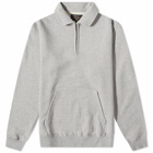 Beams Plus Men's Half Zip Crew Sweat in Grey