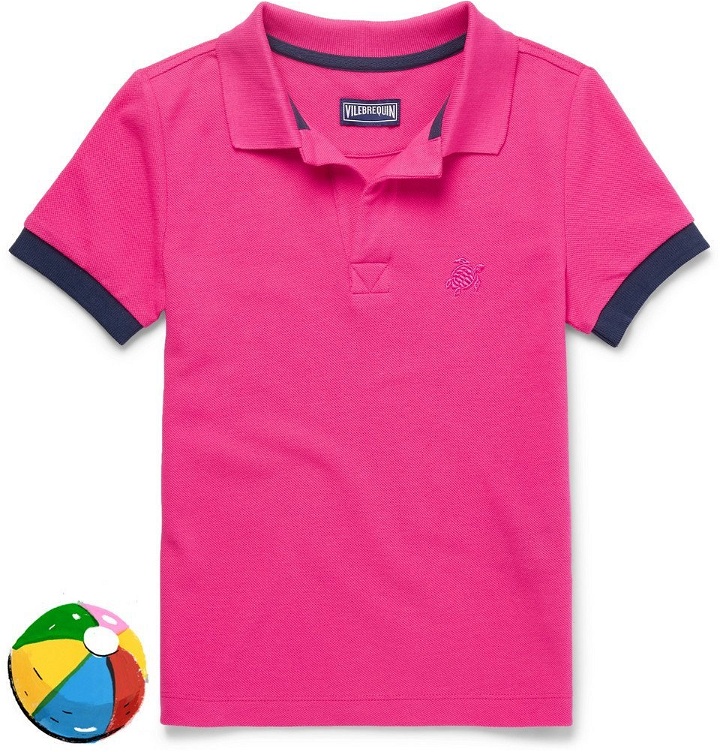 Photo: Vilebrequin - Boys Ages 2 - 12 Contrast-Tipped Cotton-Piqué Polo Shirt - Men - Pink