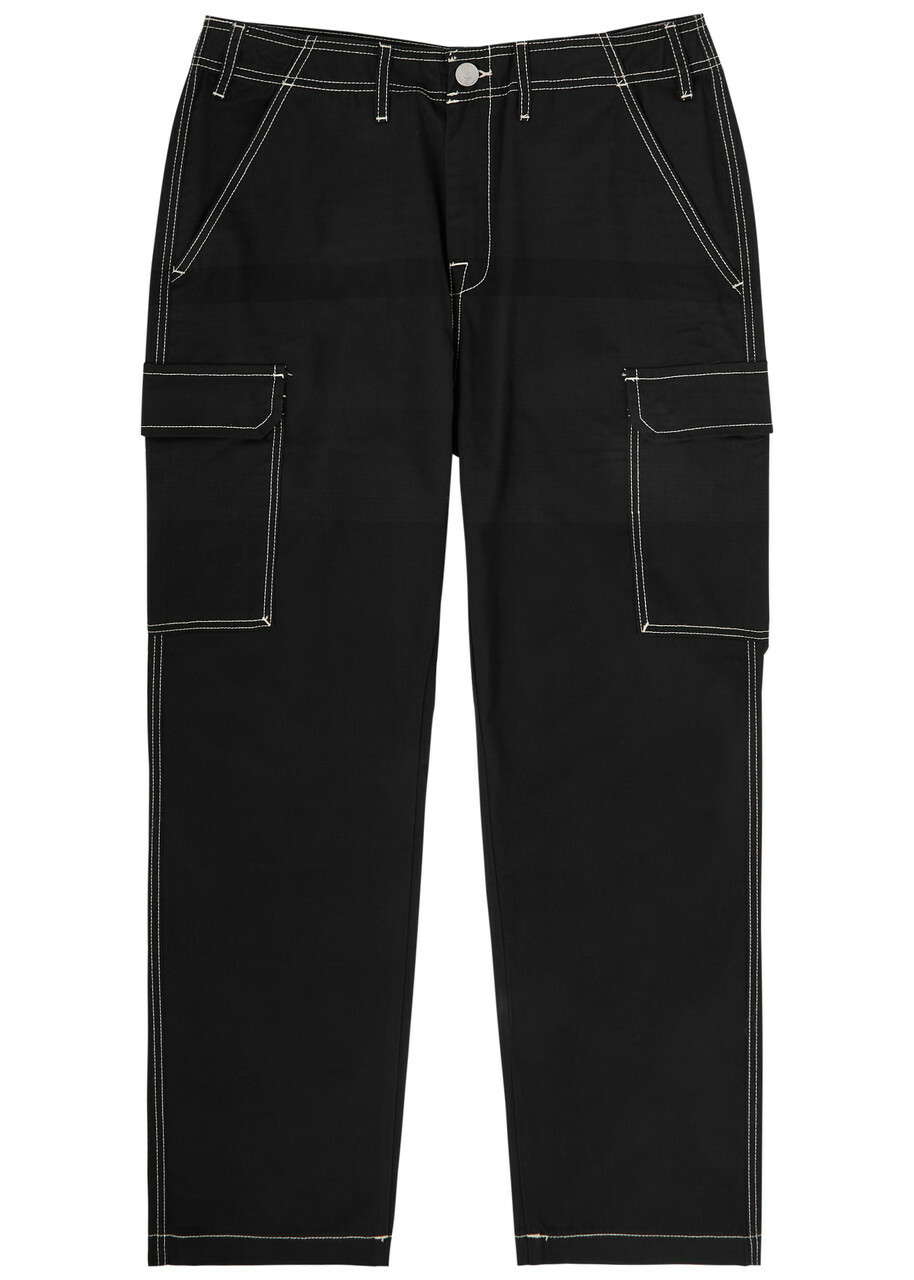 True Religion Straight-leg Twill Cargo Trousers Black