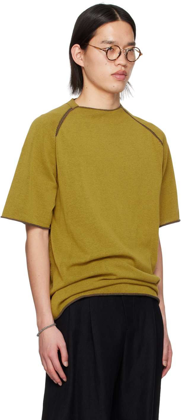 DEVOA Yellow Rolled Edge T-Shirt