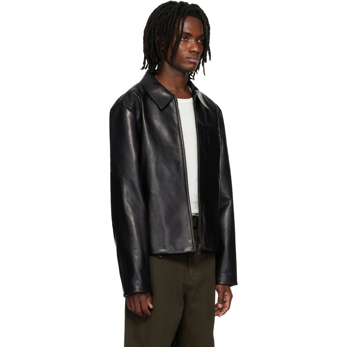 Entire Studios Black Corehide Leather Jacket