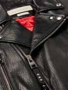 Alexander McQueen - Slim-Fit Zip-Detailed Leather Biker Jacket - Black