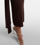 Marmar Halim Draped one-shoulder crêpe corset dress