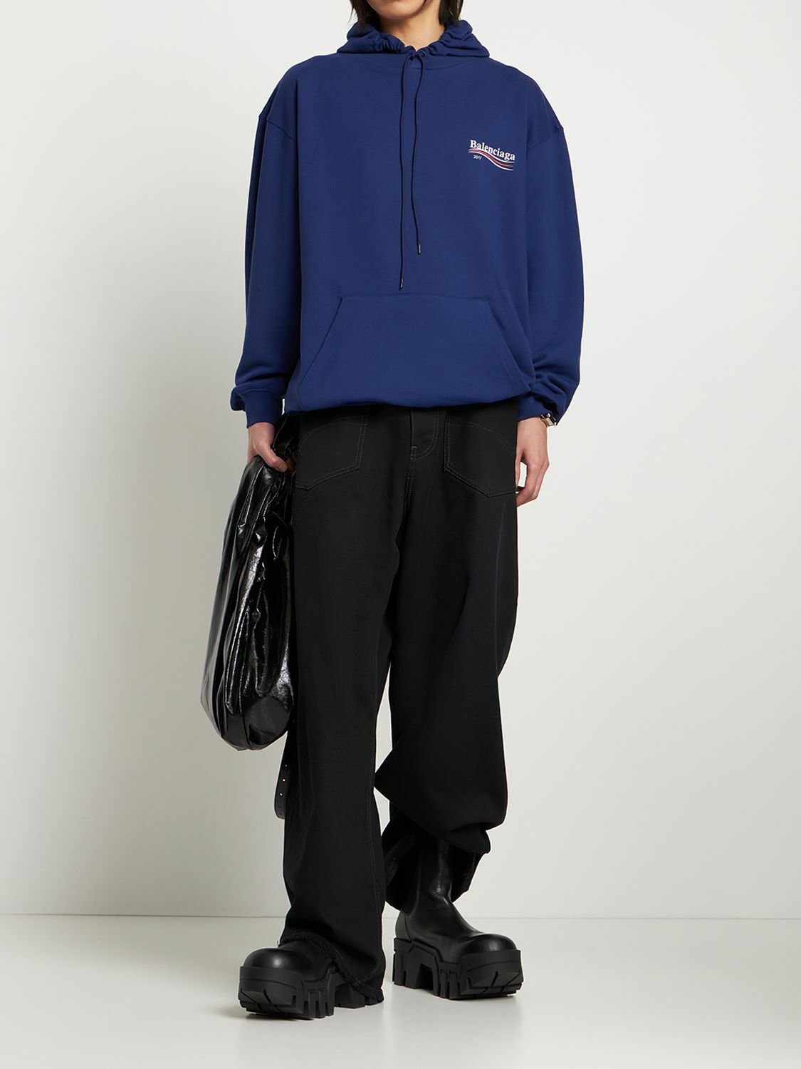 BALENCIAGA - Cotton Sweatshirt Hoodie Balenciaga