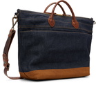 RRL Indigo Leather-Trim Denim Tote