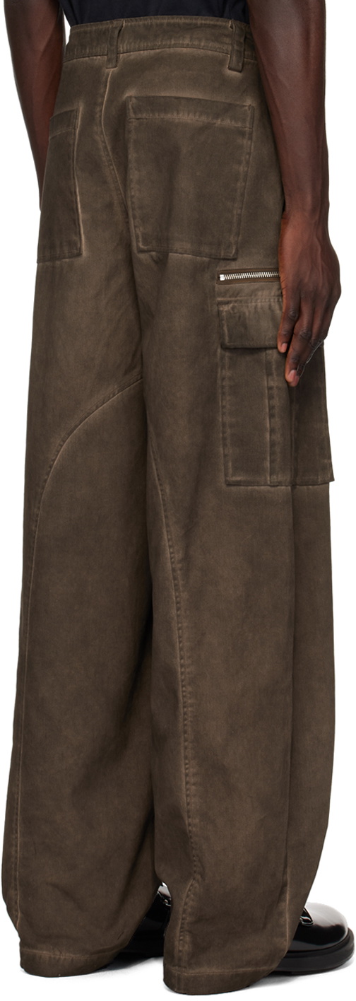 Han Kjobenhavn Brown Washed Technical Denim Cargo Pants