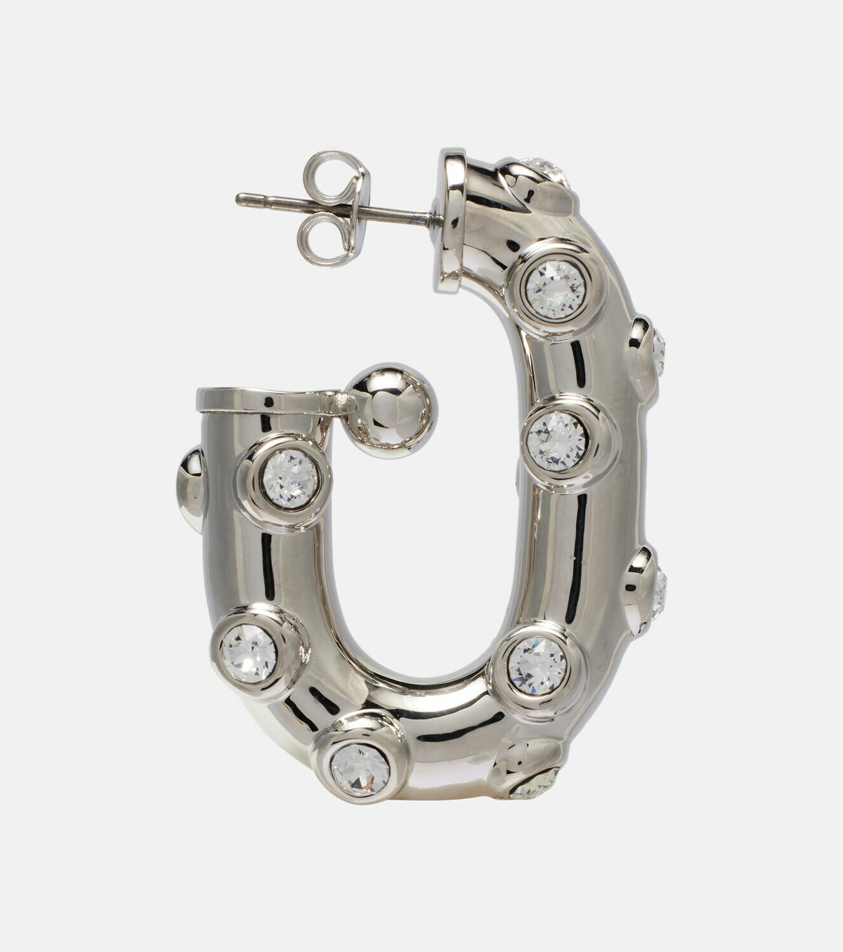 Rabanne Crystal-embellished hoop earrings