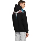 Marcelo Burlon County of Milan Black and Burgundy Wings Hoodie