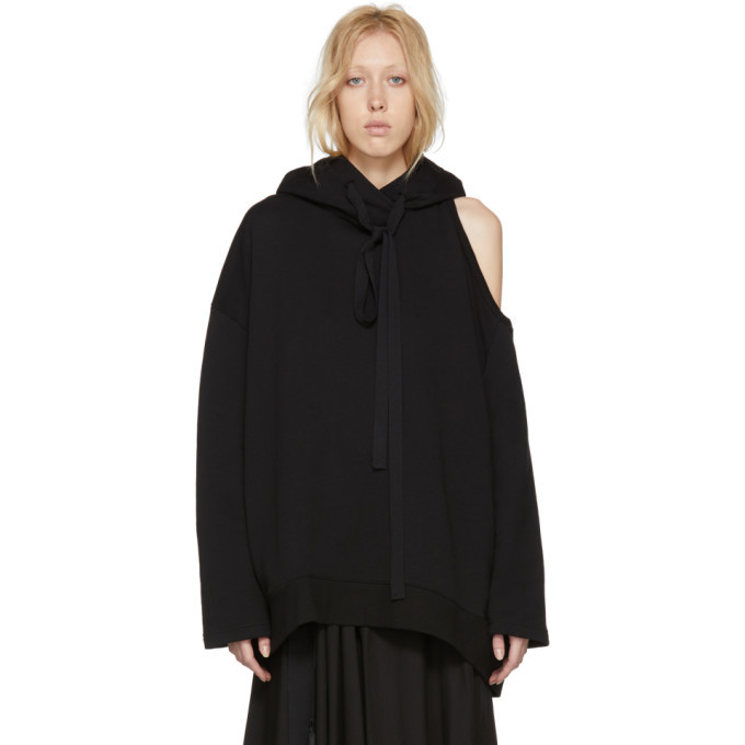 Photo: Ann Demeulemeester Black Tony Cold Shoulder Hoodie