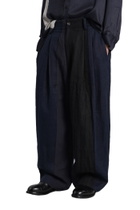 Ziggy Chen Pants In Blue Linen