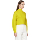 Tibi Yellow Structured Pullover Sweater
