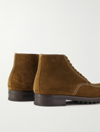 TOM FORD - Bodiam Suede Lace-Up Boots - Brown