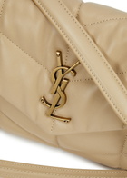 Saint Laurent - Women's Puffer Cream Small Leather Shoulder Bag - Adjustable Chain Shoulder Strap - One Size