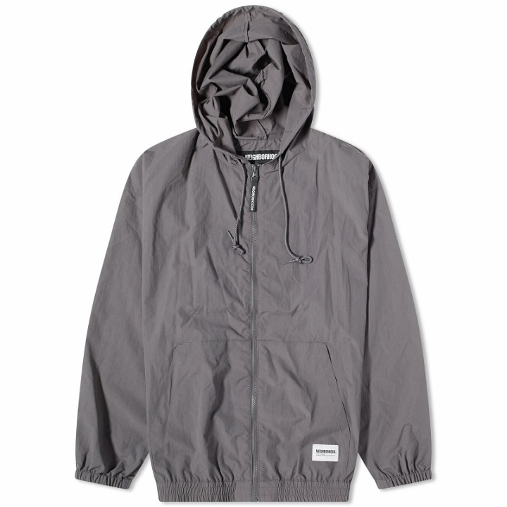 Photo: Neighborhood Men's Hooded Zip Up Jacket in Grey