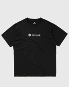 Snow Peak Soft Cotton Logo Short Sleeve T Shirt Black - Mens - Shortsleeves