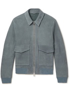 Mr P. - Nubuck Bomber Jacket - Blue