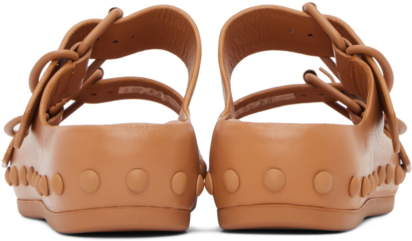 At.Kollektive Tan Natacha Ramsay Levi Edition Studded Two Sandals