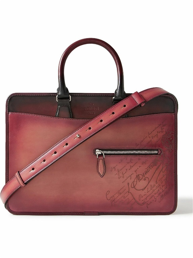 Photo: Berluti - Un Jour Mini Scritto Venezia Leather Briefcase