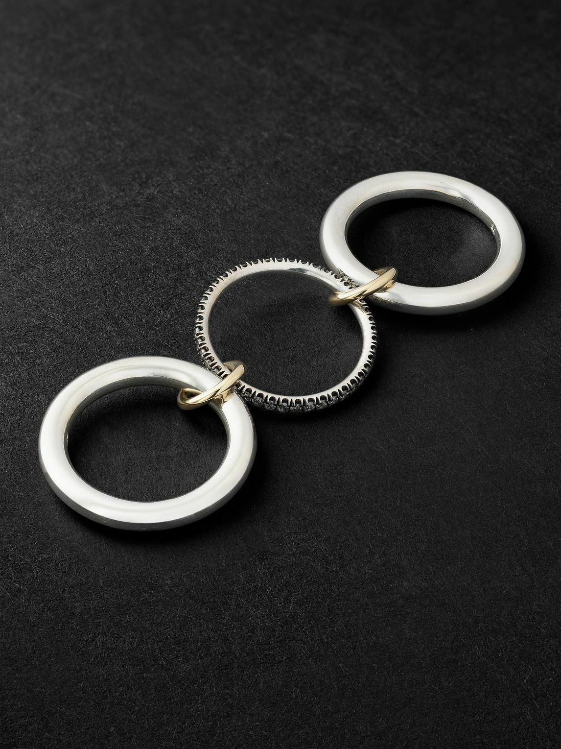 Spinelli Kilcollin - Libra Gris Sterling Silver, 18-Karat Gold and Diamond Ring - Silver