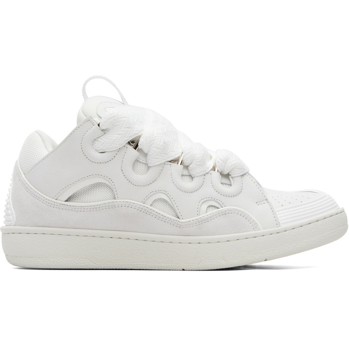 Photo: Lanvin White Curb Sneakers