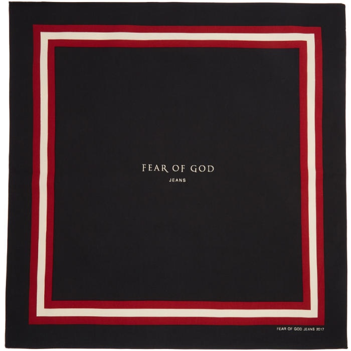 Photo: Fear of God Black Logo Bandana