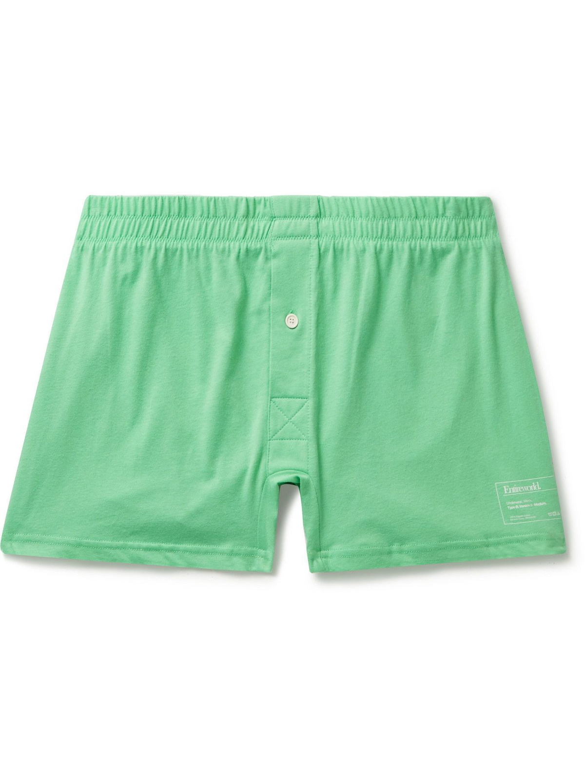 Entireworld - Type B Version 2 Slim-Fit Organic Cotton-Jersey Boxer Shorts - Green