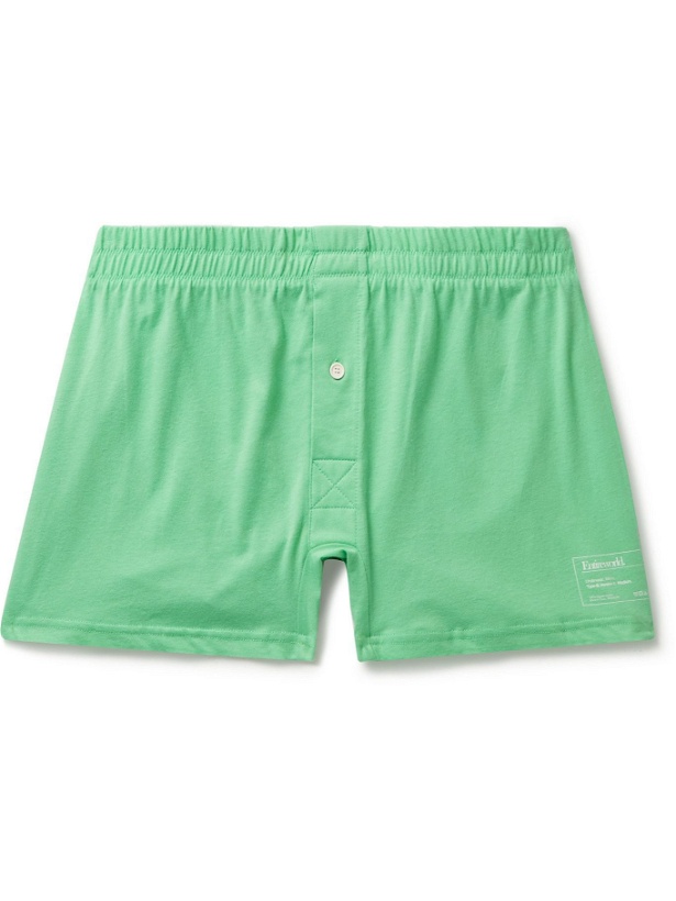 Photo: Entireworld - Type B Version 2 Slim-Fit Organic Cotton-Jersey Boxer Shorts - Green