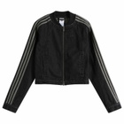 Adidas Women's Fitted Denim Track Top in True Black Denim