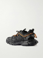 Balenciaga - Track Trail Logo-Print TPU and Shell Sneakers - Black