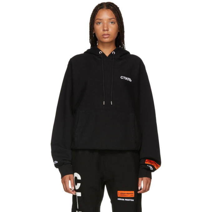 Photo: Heron Preston Black Handle With Care Hoodie