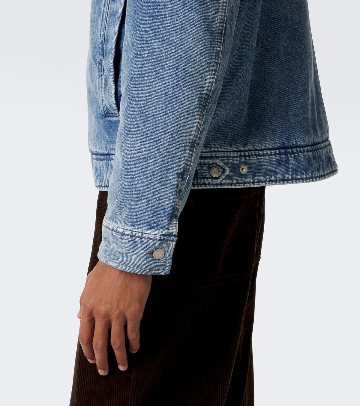 Ami Paris Ami de Coeur corduroy-trimmed denim jacket