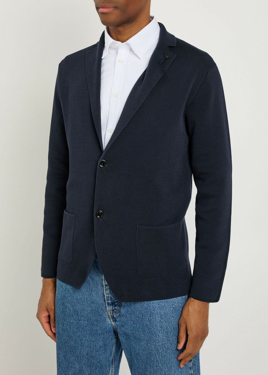 Lardini Cotton Cardigan Navy