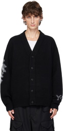 Y-3 Black Graphic Knit Cardigan